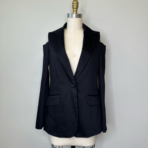 Frame Black Cold Shoulder Blazer - Picture 2 of 5